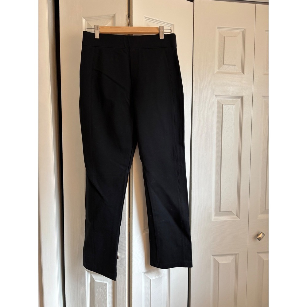 SPANX Hi-Rise Straight Leg Pull-On Pants Size Medium Black Ponte MSRP $158 - Picture 3 of 7